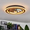 Xamontarupt Plafondlamp LED Bruin, houtlook, Zwart, 1-licht, Afstandsbediening