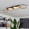 Avelal Plafondlamp LED Bruin, houtlook, Zwart, 1-licht