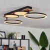 Avelal Plafondlamp LED Bruin, houtlook, Zwart, 1-licht