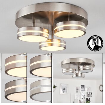 Huallilemu Plafondlamp LED Nikkel mat, 3-lichts