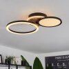 Avelal Plafondlamp LED Bruin, houtlook, Zwart, 1-licht