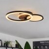 Avelal Plafondlamp LED Bruin, houtlook, Zwart, 1-licht