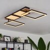 Avelal Plafondlamp LED Bruin, houtlook, Zwart, 1-licht