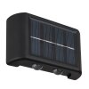 Globo SOLAR Buiten muurverlichting LED Zwart, 4-lichts