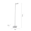 Paul Neuhaus PURE-MIRA Staande lamp LED Aluminium, 1-licht, Afstandsbediening