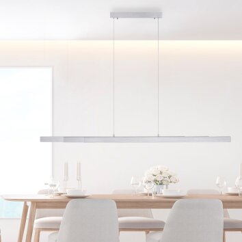 Leuchten-Direkt LUZI Hanglamp LED Zilver, 3-lichts