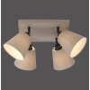 Leuchten-Direkt RIALA Plafondlamp Taupe, 4-lichts