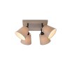 Leuchten-Direkt RIALA Plafondlamp Taupe, 4-lichts