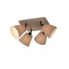 Leuchten-Direkt RIALA Plafondlamp Taupe, 4-lichts