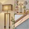 Lure Staande lamp Bruin, houtlook, Zwart, 1-licht