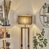 Lure Staande lamp Bruin, houtlook, Zwart, 1-licht