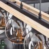 Podre Hanger Hout licht, Zwart, 4-lichts