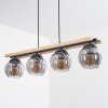 Podre Hanger Hout licht, Zwart, 4-lichts