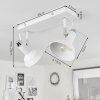 Vouzy Plafondlamp Wit, 2-lichts