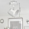 Vouzy Plafondlamp Wit, 1-licht