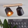 Caetanos Plafondlamp Hout licht, 2-lichts