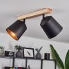 Caetanos Plafondlamp Hout licht, 2-lichts