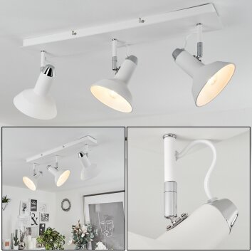 Vouzy Plafondlamp Wit, 3-lichts