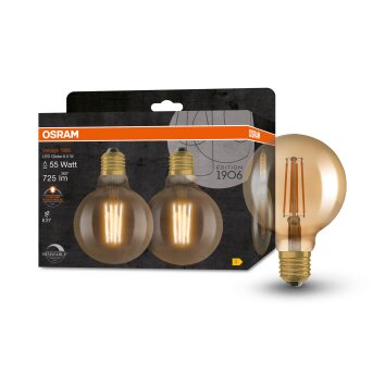 OSRAM Vintage 1906 Set van 2 LED E27 6,5 Watt 2400 Kelvin 725 Lumen