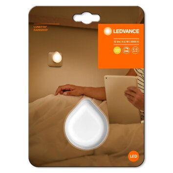 Ledvance LUNETTA RAINDROP Nachtlamp Wit, 1-licht