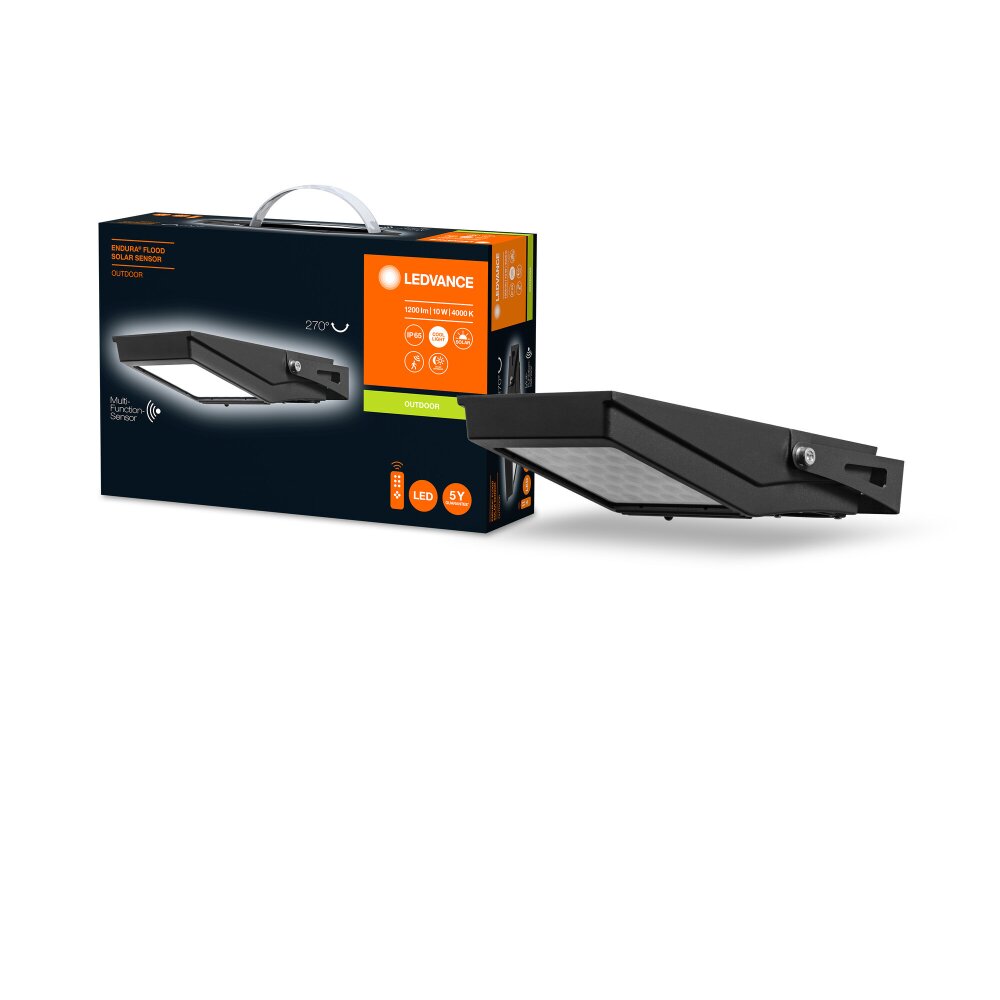 Ledvance ENDURA FLOOD Tuinspot Zwart, 1-licht, Bewegingsmelder main product photo