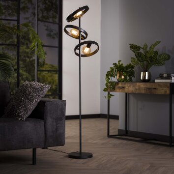 Hover Staande lamp Antraciet, 3-lichts