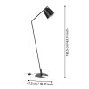 Eglo ONEDA Staande lamp Zwart, Wit, 1-licht