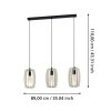 Eglo BAJAZZARA Hanger Zwart, 3-lichts