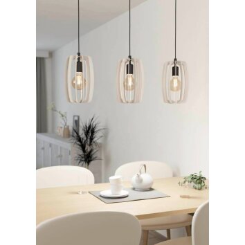 Eglo BAJAZZARA Hanger Zwart, 3-lichts