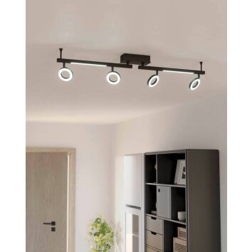 Eglo CARDILLIO Plafondlamp LED Zwart, 6-lichts