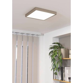 Eglo FUEVA Plafondlamp LED Nikkel mat, 1-licht