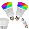 Candal E27 LED RGB 11 Watt 2200-6500 Kelvin 806 Lumen Set van 2 met afstandsbediening