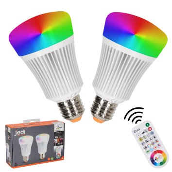 Candal E27 LED RGB 11 Watt 2200-6500 Kelvin 806 Lumen Set van 2 met afstandsbediening