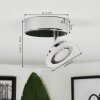 Lucy Plafondlamp LED Chroom, 1-licht, Afstandsbediening, Kleurwisselaar