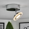 Lucy Plafondlamp LED Chroom, 1-licht, Afstandsbediening, Kleurwisselaar