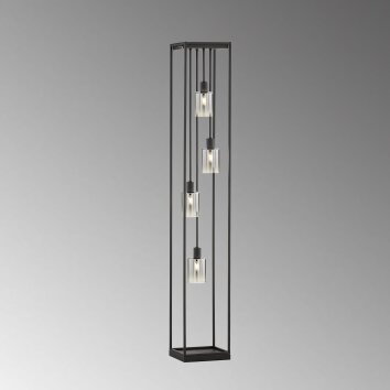 Fischer & Honsel Iska Staande lamp Zwart, 4-lichts