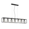 Fischer & Honsel Iska Hanglamp Zwart, 7-lichts