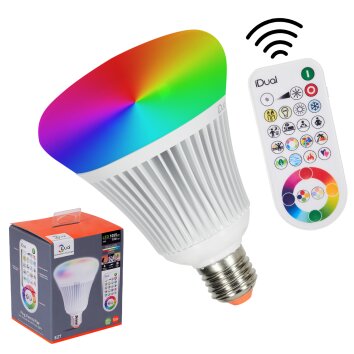 iDual E27 LED RGB 16 Watt 2200-6500 Kelvin 806 Lumen met afstandsbediening