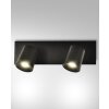 Fabas Luce Modo Muurlamp Zwart, 2-lichts