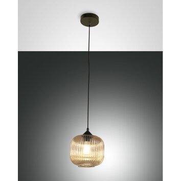 Fabas Luce Dock Hanglamp Zwart, 1-licht