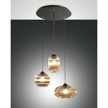 Fabas Luce Nordal Hanglamp Zwart, 3-lichts