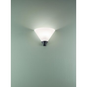 Fabas Luce Vincent Muurlamp Zwart, 1-licht