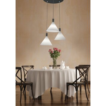 Fabas Luce Vincent Hanglamp Zwart, 3-lichts