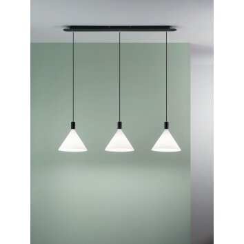 Fabas Luce Vincent Hanglamp Zwart, 3-lichts