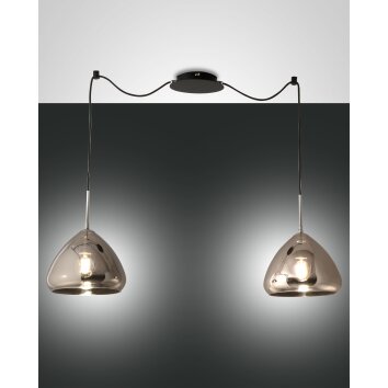 Fabas Luce Glow Hanglamp Zwart, 2-lichts