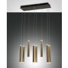 Fabas Luce Prado Hanglamp LED Goud, Zwart, 8-lichts