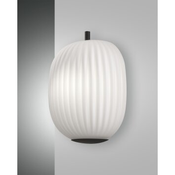 Fabas Luce Domizia Muurlamp Zwart, 1-licht