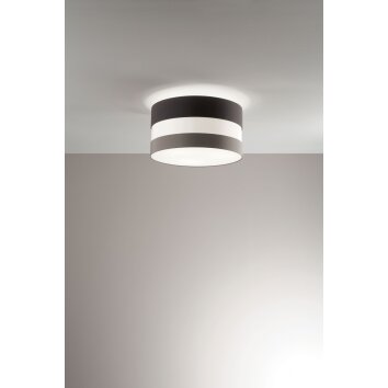 Fabas Luce Arona Plafondlamp Zwart, 2-lichts