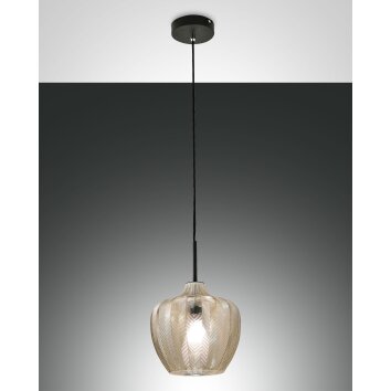 Fabas Luce Gallura Hanglamp Zwart, 1-licht