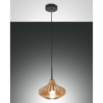 Fabas Luce Budelli Hanglamp Zwart, 1-licht